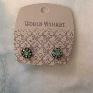 5/25 Aqua Stud Earrings